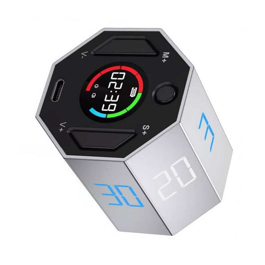 Eight-sided Visual Magnetic Timer Alarm Digital Cube Timer Square Study Kitchen