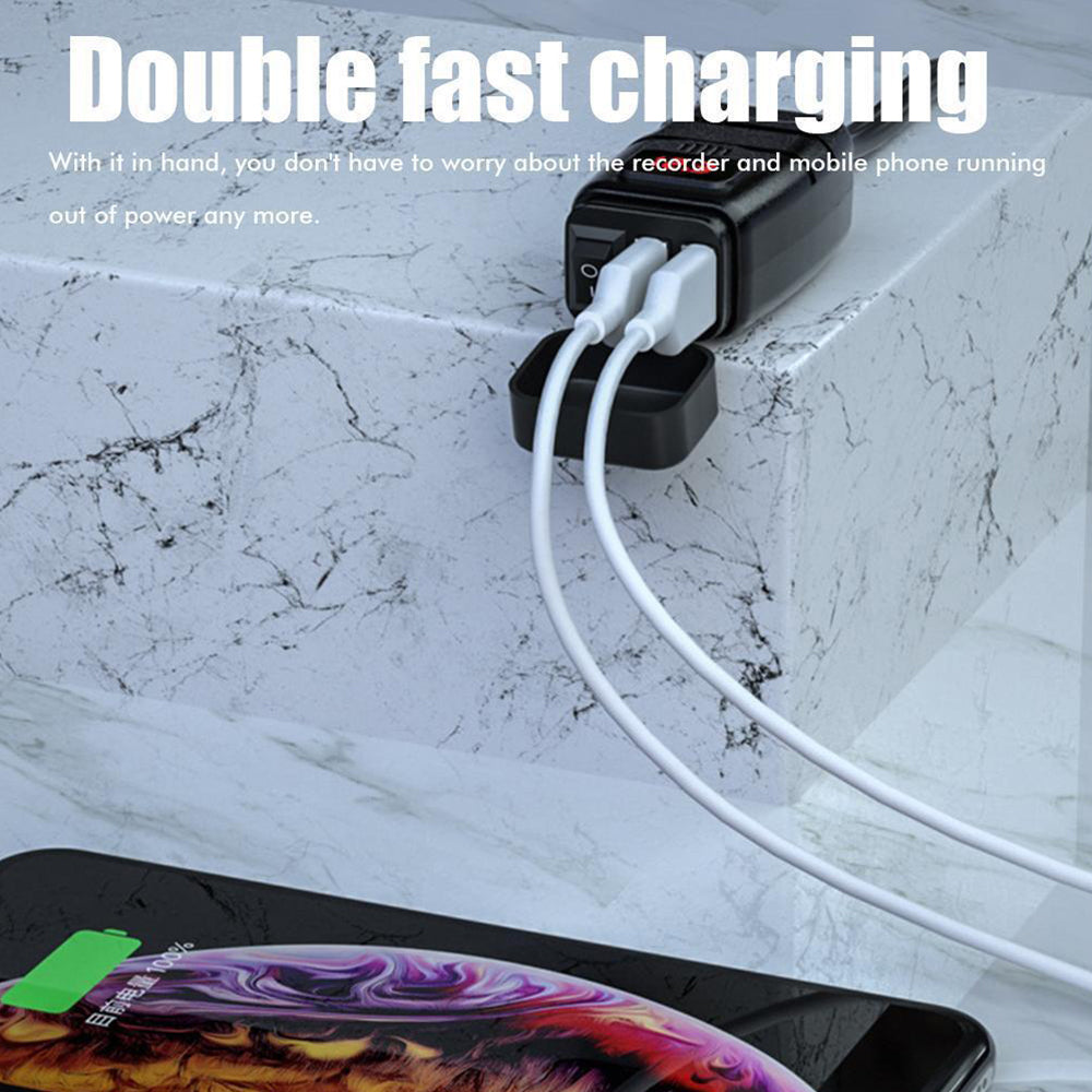 Dual USB Port Motorcycle Fast Charger Socket LED Voltmeter Display ON/OFF Switch