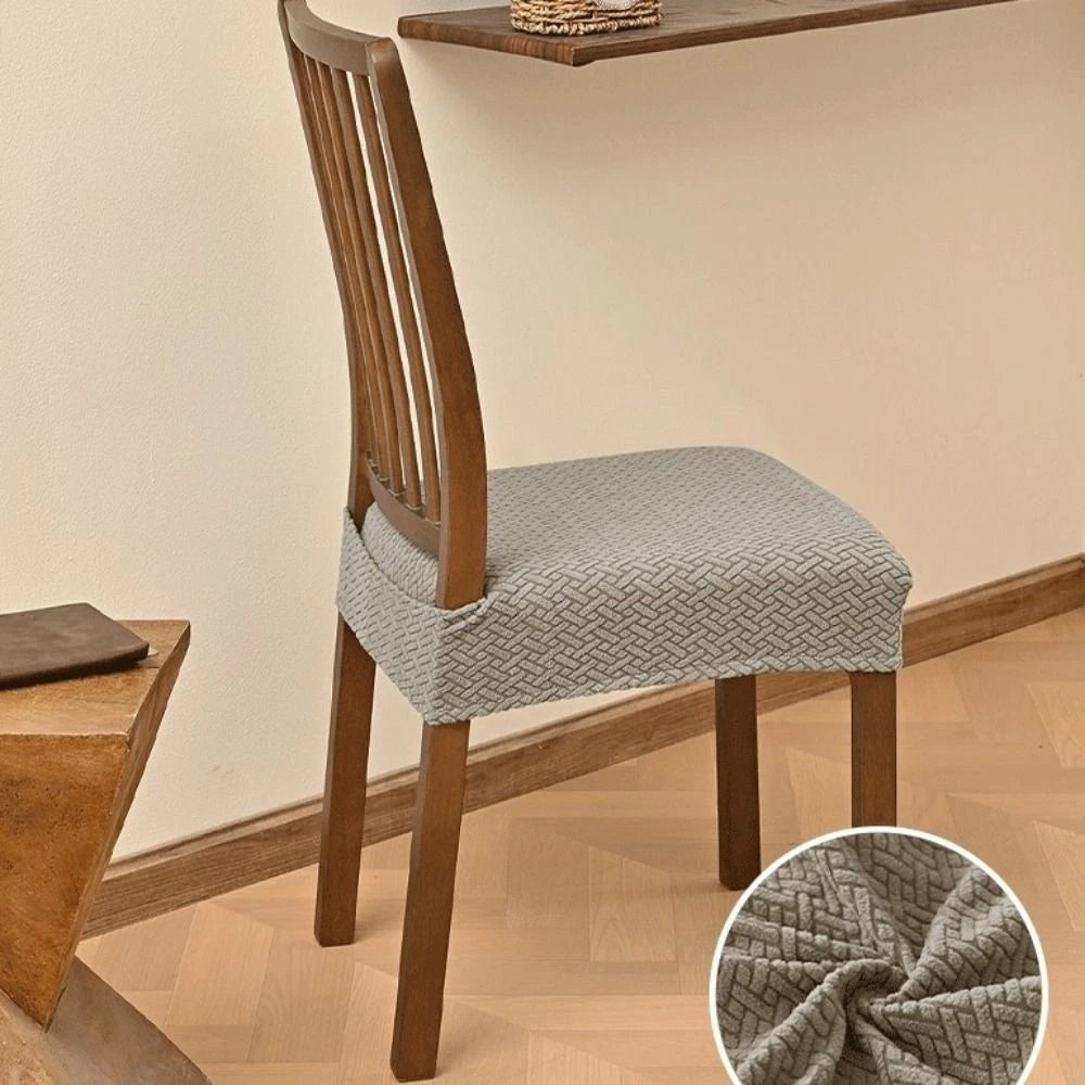 Dining Chair Slipcover – Stretch Jacquard Washable Removable Seat Cover