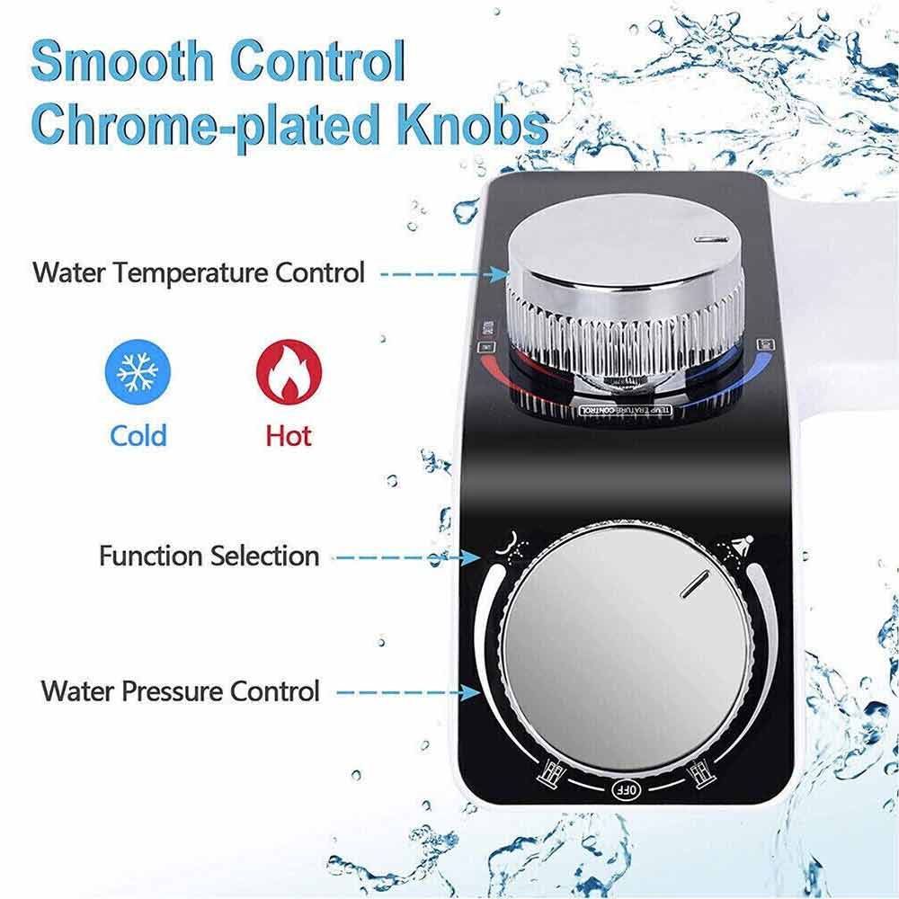 Dual Nozzle Hygiene Toilet Bidet Water Wash Clean Unisex Seat Attachment Sprayer