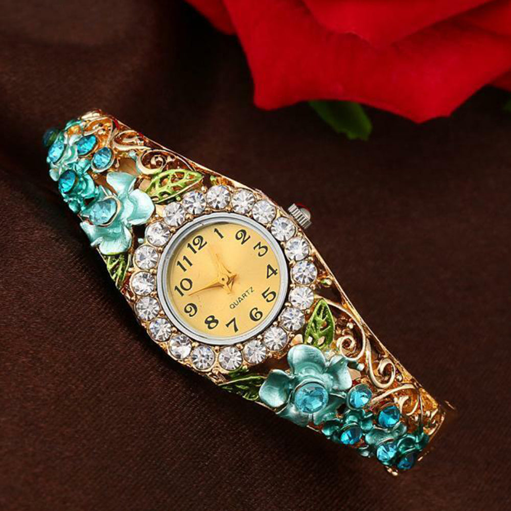 Women's Fashion Luxury Rhinestone Bracelet Watch Ladies Analog Wrist Watches