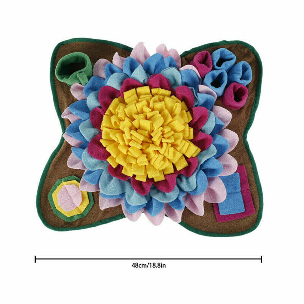 50x50cm Pet Dog Snuffle Mat Sniffing Treat Foraging Toy Nose Training Pad