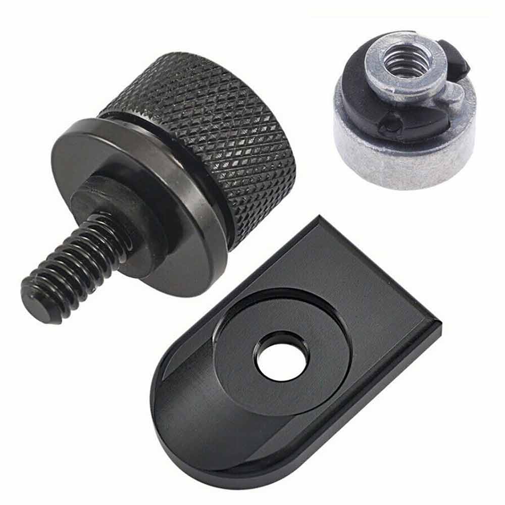 6mm Black For Seat Bolt Tab Screw Mount Knob Cover High Quality For Harley
