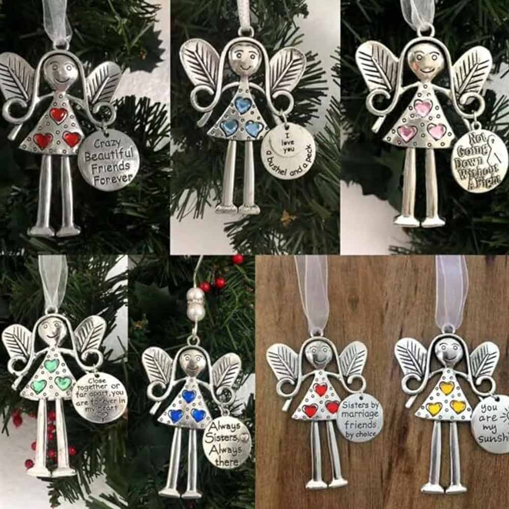 Friend Christmas Angel Ornament Crazy Beautiful Friends Forever-Angel Ornament