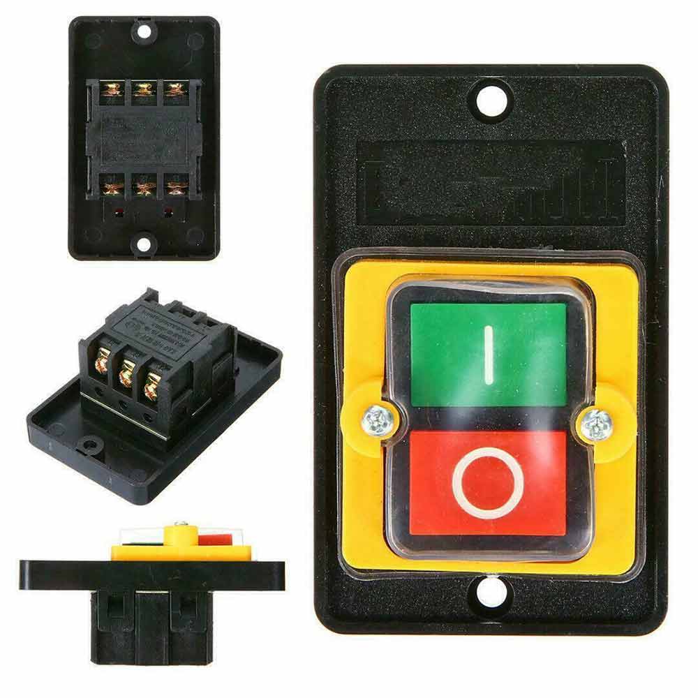 On/Off WaterProof Start Stop Push Button Switch for Drill Press Grinder KA0-510A