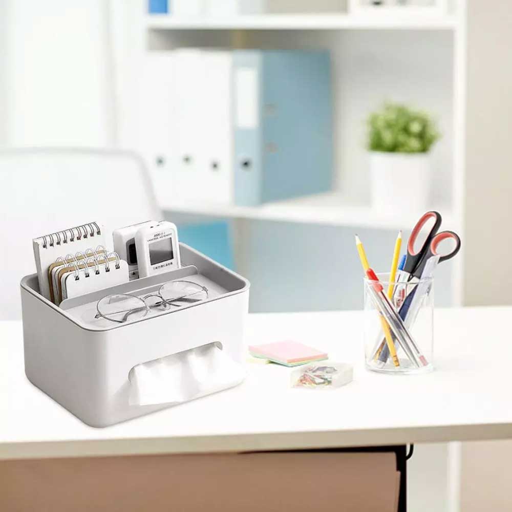 Rectangular Tissue Box Multifunctional Tissue Box Napkin Holder for Living Room