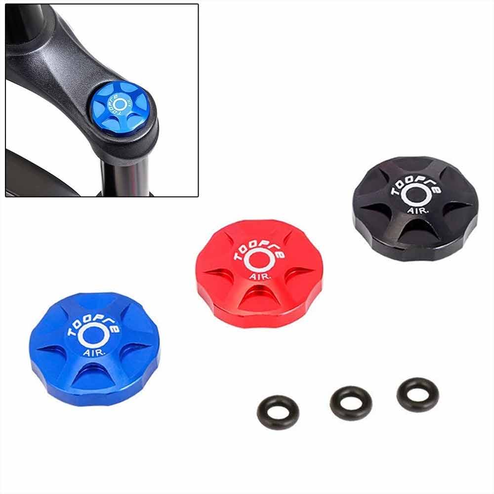 3 Colors MTB Fork Air Valve Cap, CNC Aluminum Alloy Presta Valve Cover for Magura, FOX, DT Swiss, RockShox