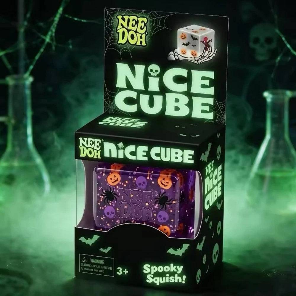 Halloween Squishy Cube Spooky Sensory Toy for Stress Relief
