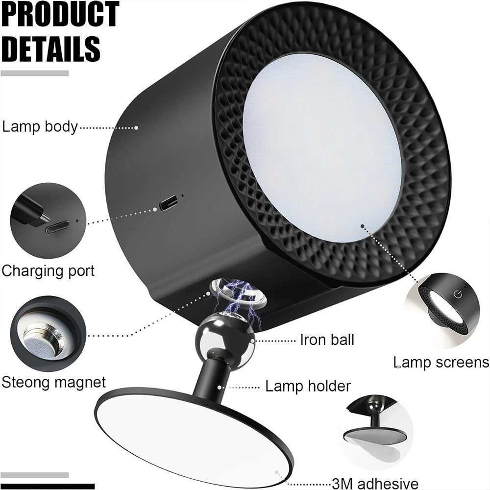 Rechargeable RGB LED Wall Sconce Lights - Magnetic Remote Night Lamp