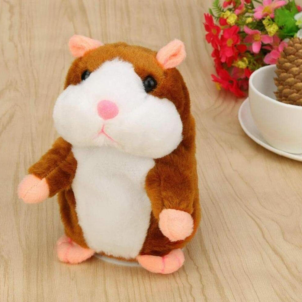 16CM Repeats What You Say Mimicry Pet Toy Talking Hamster Plush Toy