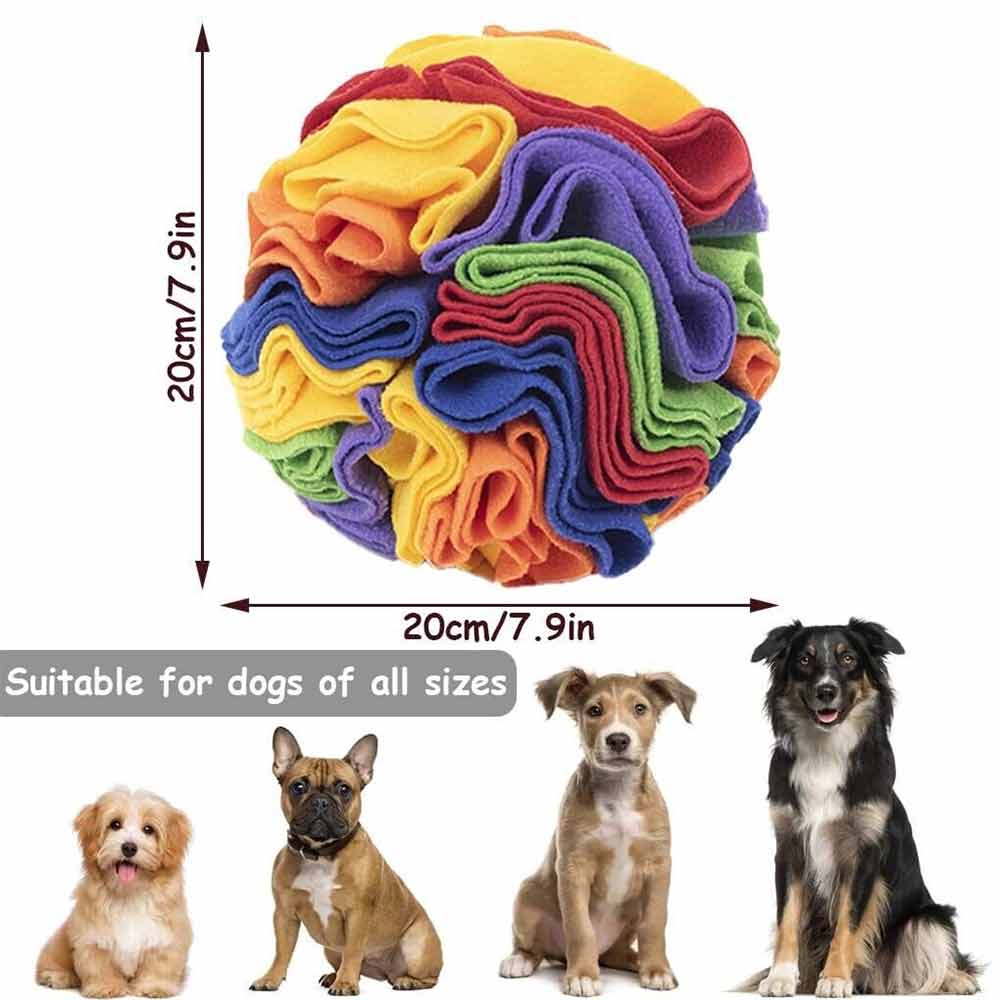 Pet Snuffle Ball Dog Toy Home Foraging Skill IQ Training Enrichment Multicolor