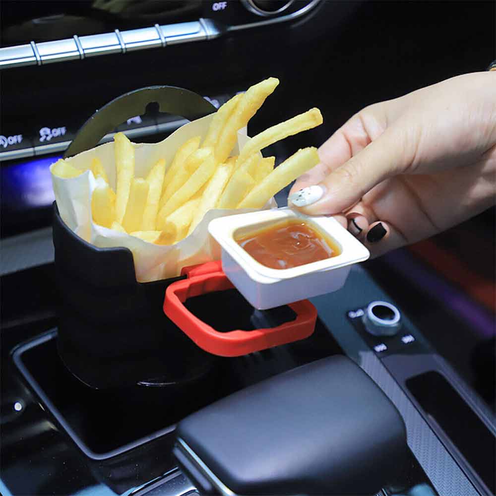 Twin In Car Sauce Holder Double McDonalds Dip Holder + French Fries Holder
