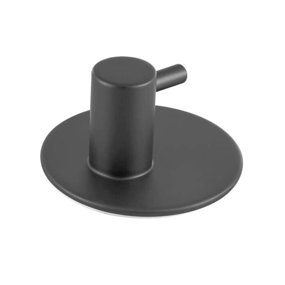 4X 3M Adhesive Hooks Self Adhesive Black Wall Mount Hook for Key Robe Coat Towel
