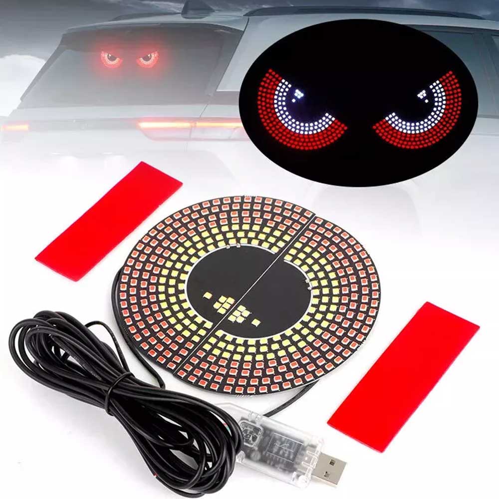 2PC Led Eyes for Car Window Truck Dynamic Eye Lamp Devil Eyes for Car Windows