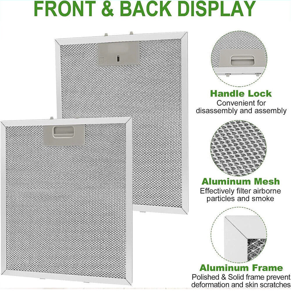 2PCS Cooker Hood Metal Mesh Grease Filter for Kitchen Extractor Fan 320x260 mm