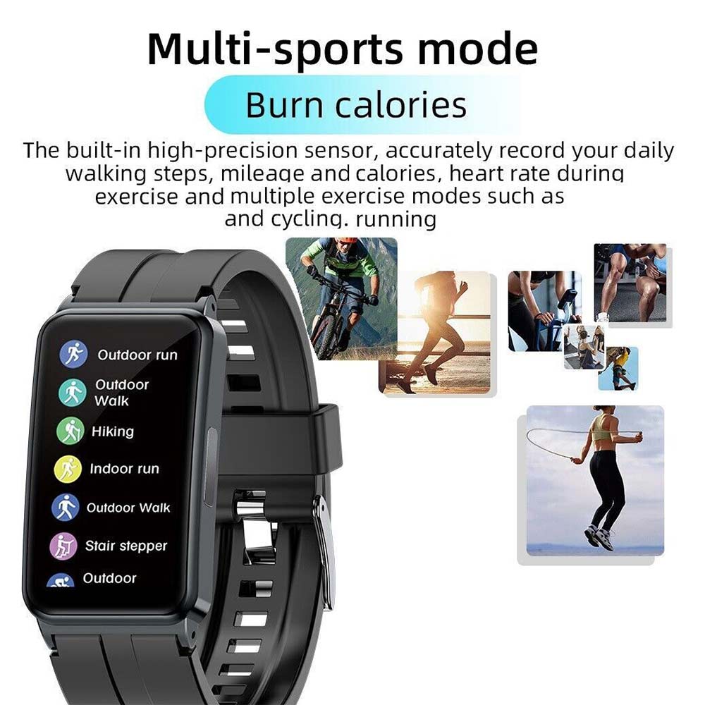 Blood Glucose Sugar Smart Watch Body Temperature ECG HRV Monitor Waterproof