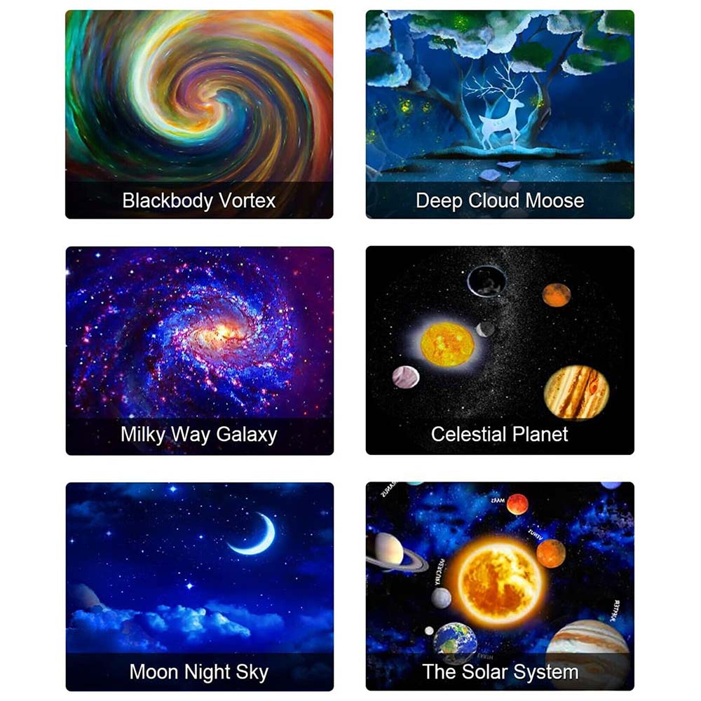 7in1 HD Galaxy Planetarium Projector Night Light with Nebula Moon Planets Aurora
