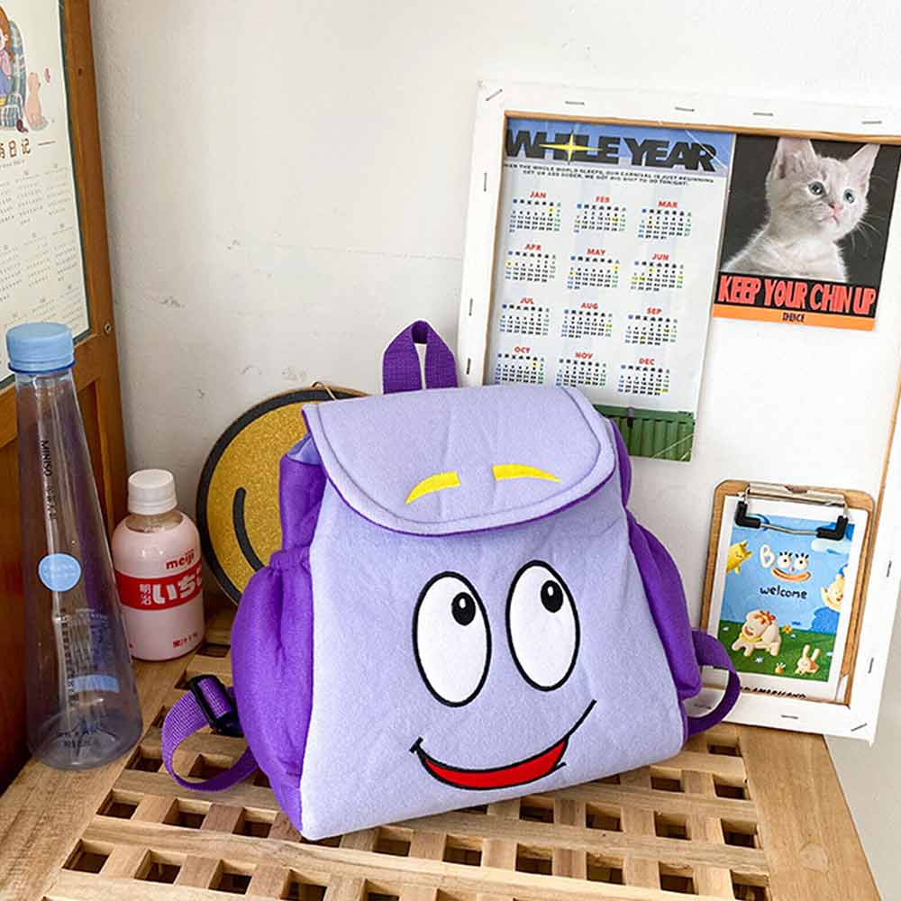 Dora the Explorer Plush Backpack with Interactive Map – Purple Kids Adventure Bag for School & Dress-Up