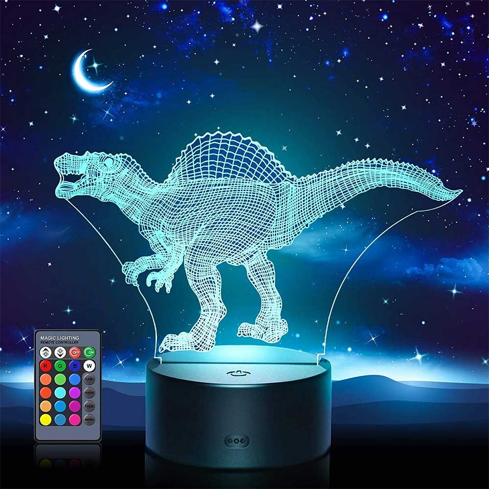 Gift for Boys Girls, 3D LED dinosaur Night Light Kids