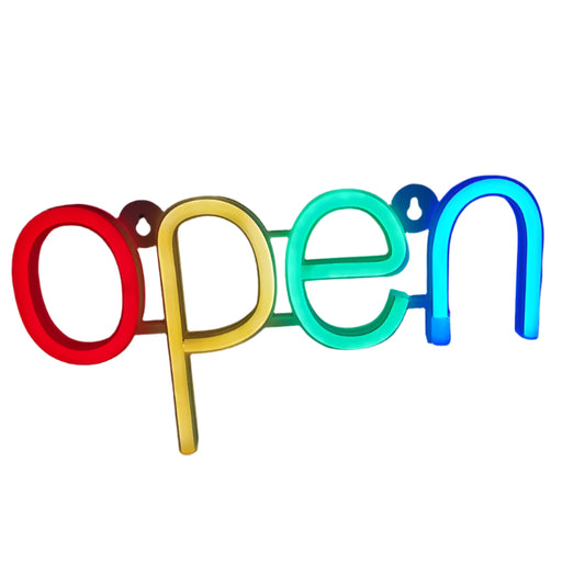 LED Shop Open Sign Light Bar Hotel Restaurant Window Hanging Display Lights