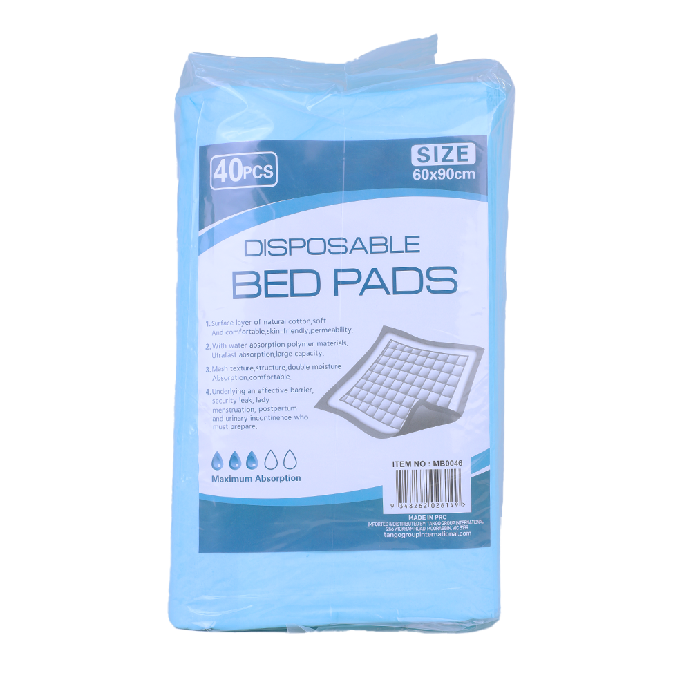 40PK Economy Pads Adult Incontinence Disposable Bed Pee Underpads 60 x 90cm OZ