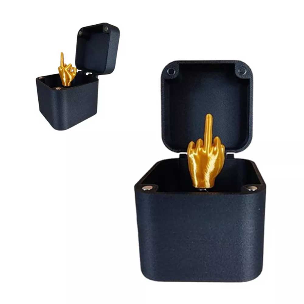 Middle Finger Surprise Gift Box, Christmas Novelty Fun Prank Toy Xmas Gift Funny