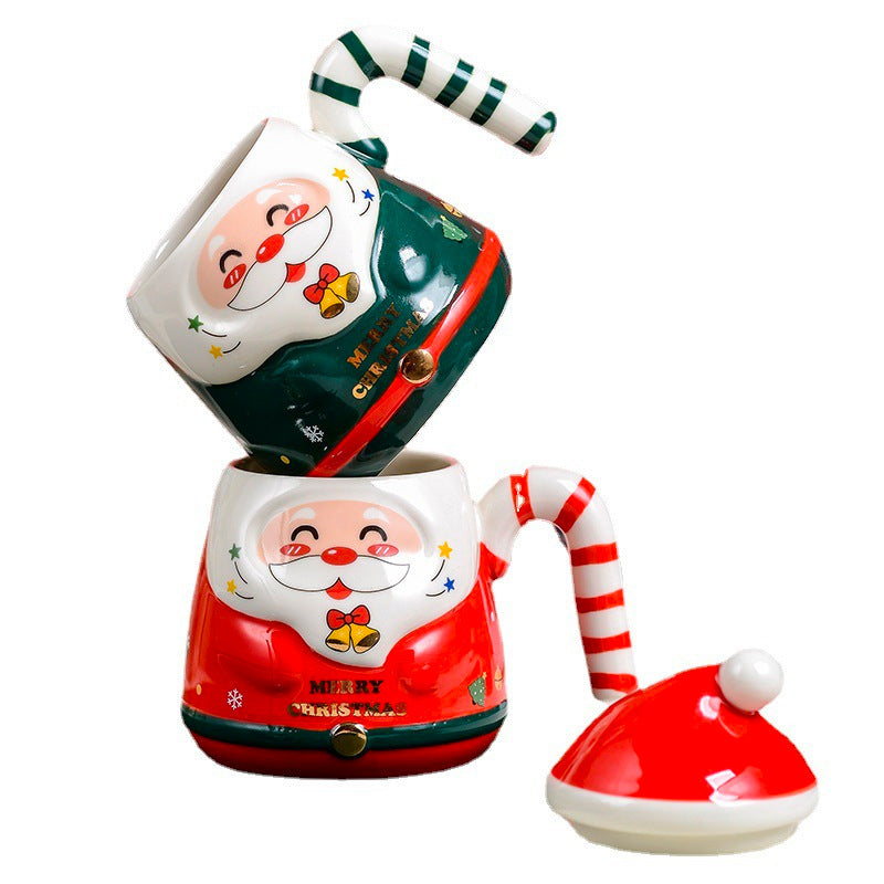 Christmas Coffee Mug – 400ml Ceramic Santa Cup with Gift Box for Xmas