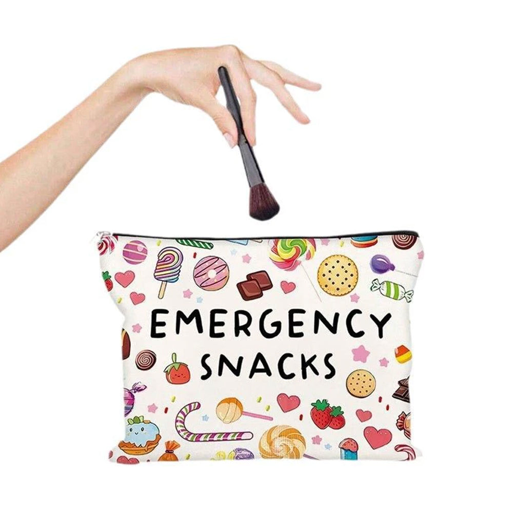 Emergency Snack Storage Bag – Portable Canvas Pouch with Zip Fastening for Hiking, Travel & Daily Organizing