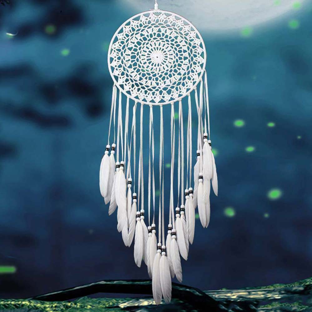 Dream Catcher Large Handmade Knitted Indian Dreamcatcher Home Bedroom Hanging AU