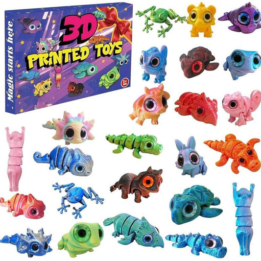 3D Printed Animals Christmas Advent Calendar 2025 – 24-Day Countdown with Articulated Animal Figures