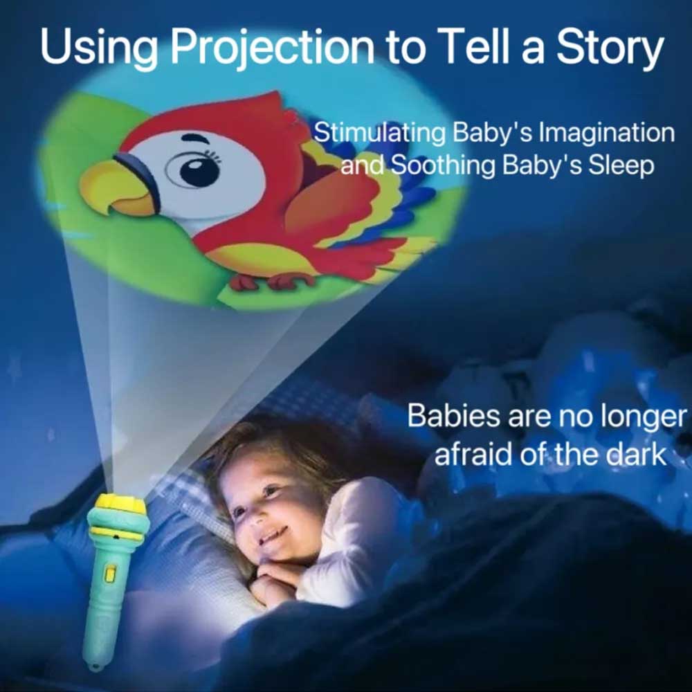 Kids Torch Projector Lights 48 Projection Flashlight Kids Educational Toys