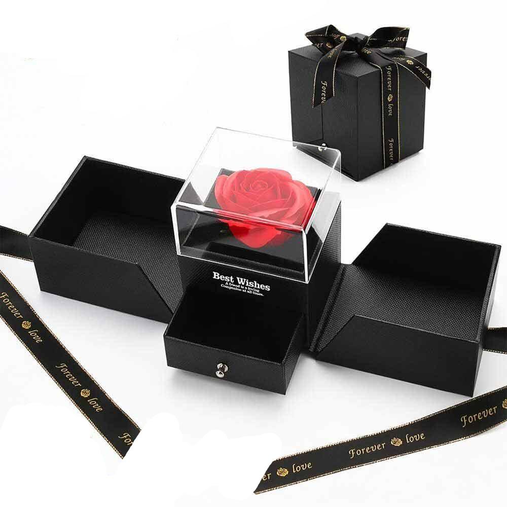 Preserved Rose Containers Eternal Flower Jewellery Surprise Box Valentine Gifts