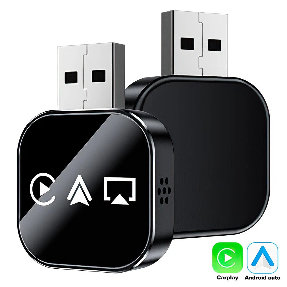 3-in-1 Wireless CarPlay & Android Auto Adapter - iOS Mirror, USB Plug & Play