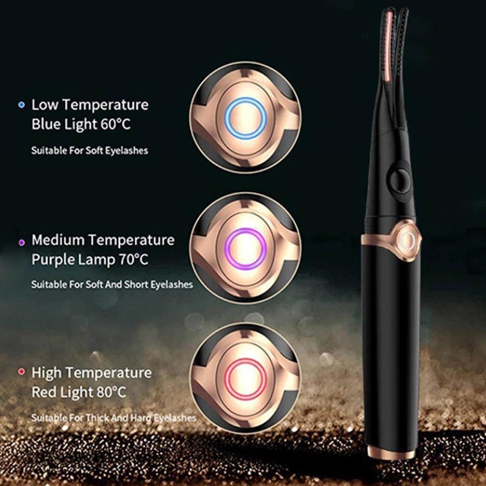 Mini Heated Eyelash Curler Electric Eyelash Curler Professional USB Rechargeable