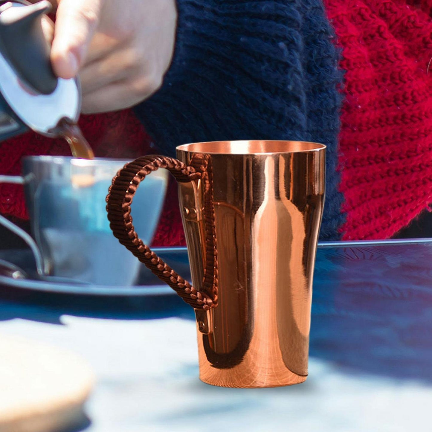 00ml Copper Mug – Hammered Moscow Mule Cup for Coffee, Tea & Cocktails