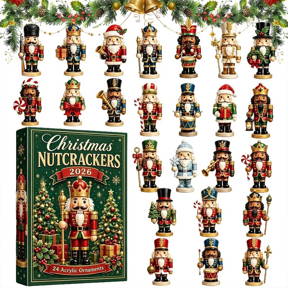 2D Nutcracker Advent Calendar 2026 – 24-Day Christmas Countdown Acrylic Decor