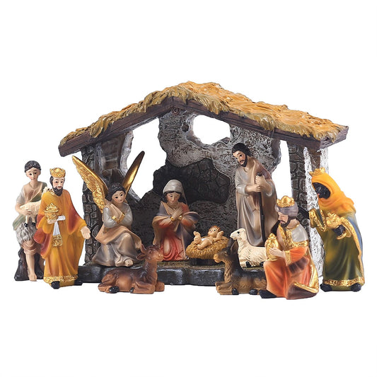 3D Nativity Set – Resin Manger Scene Ornament for Christmas Display & Gift Giving