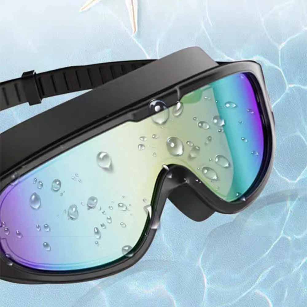 Anti-Fog Swimming Goggles – Wide View Pool Swim Glasses, Adjustable Black