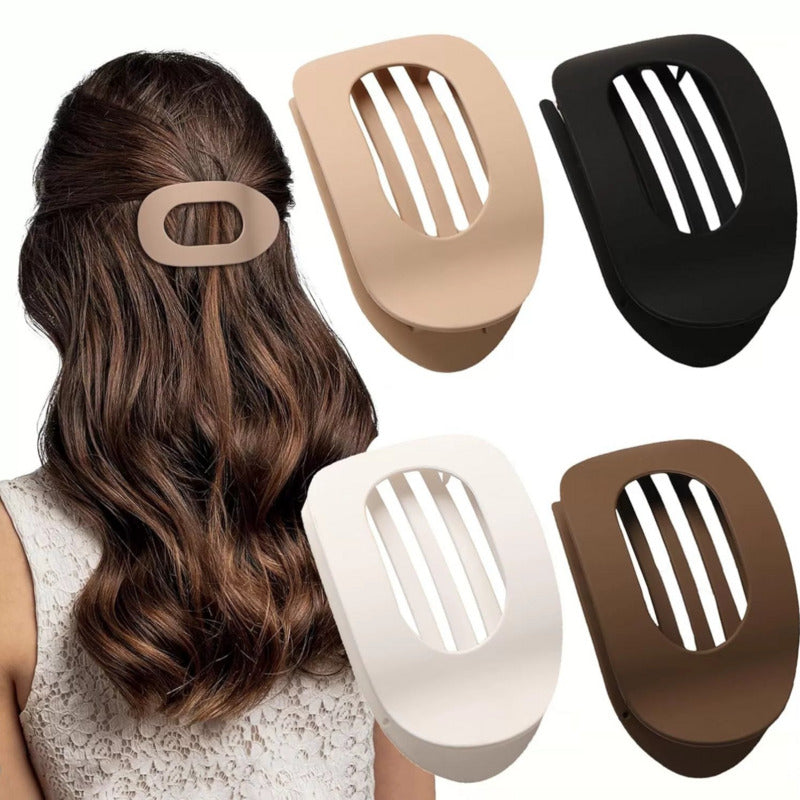 Set Flat Oval Hair Claw for thick Hair Clip For Women Girls Accessories