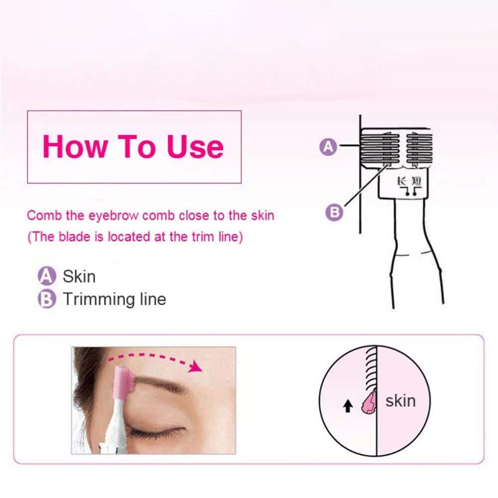 Electric Eyebrow Trimmer & Facial Hair Remover - Portable Shaver for Women