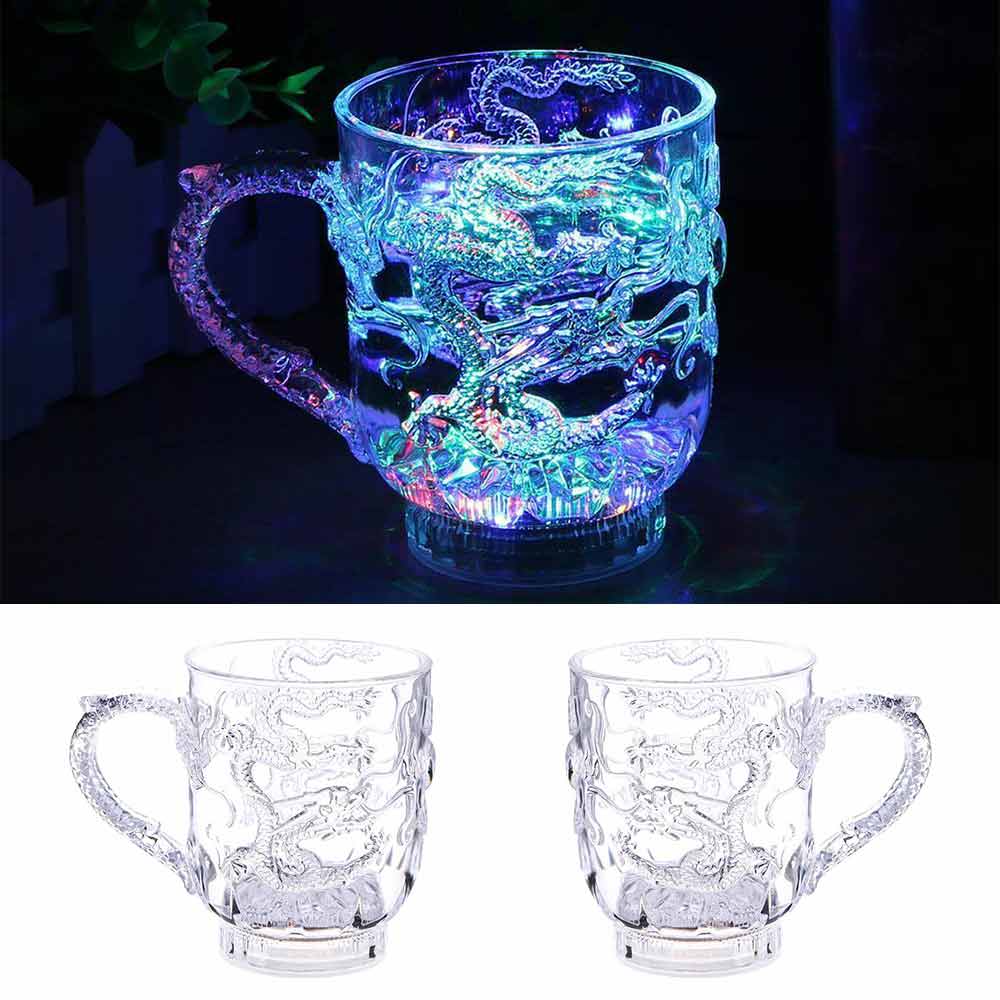 Colorful 285ml Lightup Cups Luminous Dragon Flash Cup Acrylic Gifts for Bar Home
