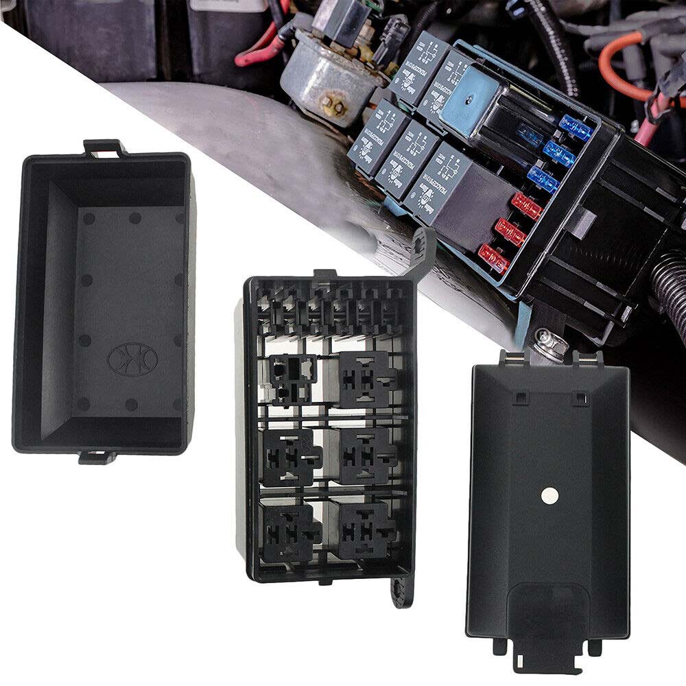6 Way 12-Slot Relay Box 6 Relay 6 ATC/ATO Standard Fuses Holder Block Universal