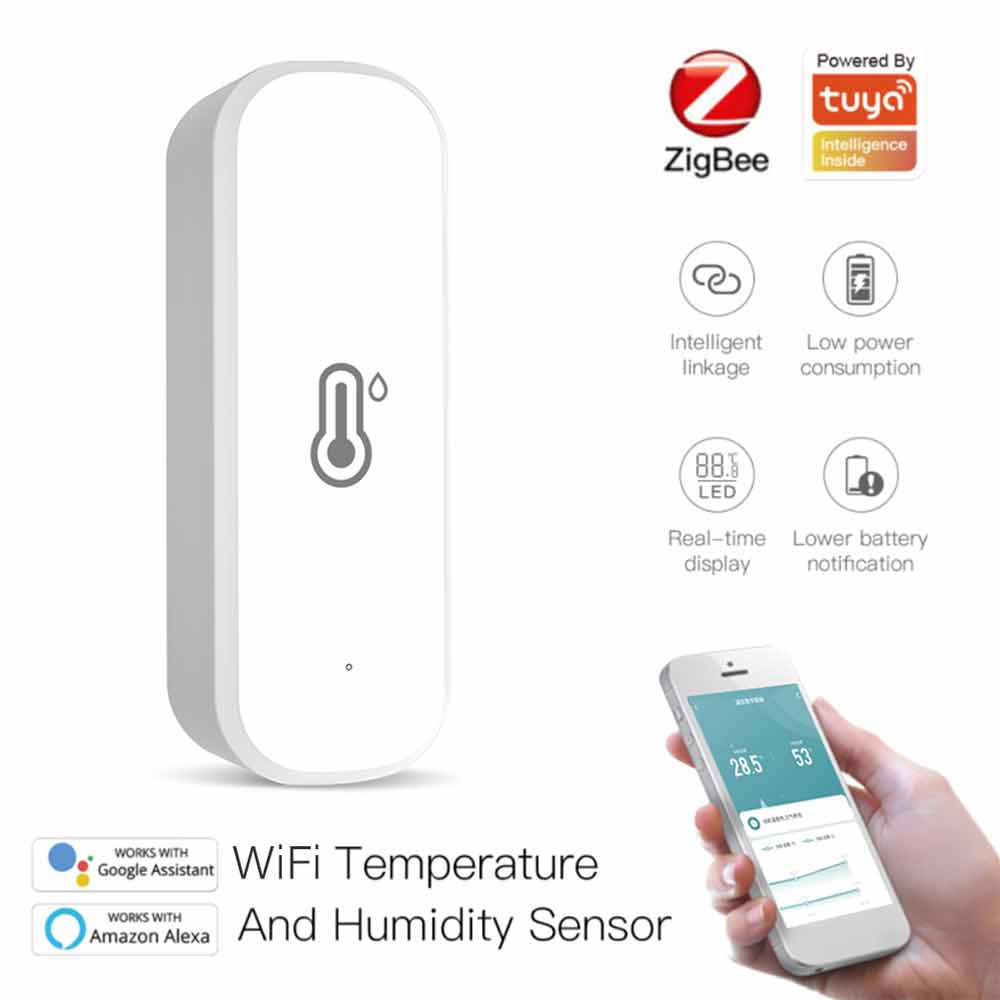 Tuya WiFi/Zigbee Temperature Humidity Sensor Thermometer Hygrometer Smart/Home