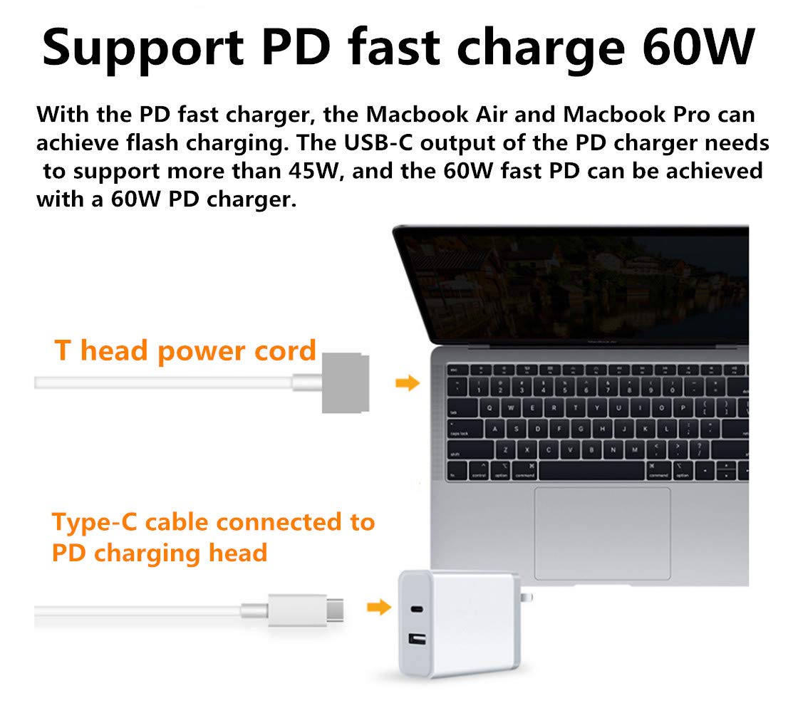 USB Type-C to MagSafe 2 Charging Cable (1 m) for Apple MacBook Air / Pro 65W