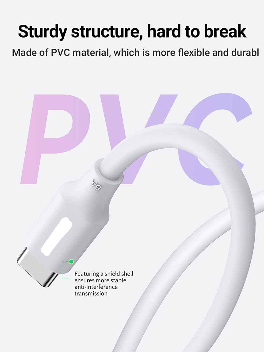 1M 100W USB-C  To USB-C  5A Data Cable White Ugreen