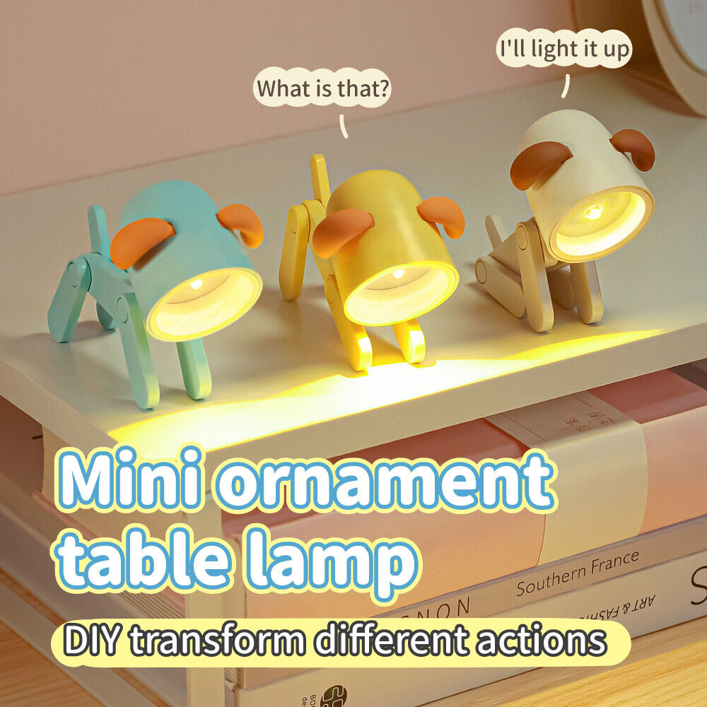 Cute Folding Animal Pet Light  Mini LED Night Light Cartoon Table Lamp Room Decor