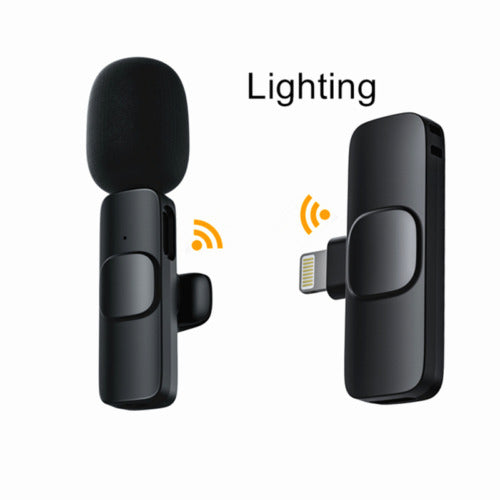 Wireless Lavalier Microphone Mini Mic For Android iPhone ipad Vlog Live Stream