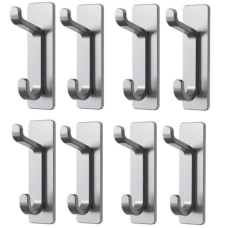 4x Self Adhesive Hooks Sticky Extra Strong Hanging up to 6KG Metal Heavy Duty