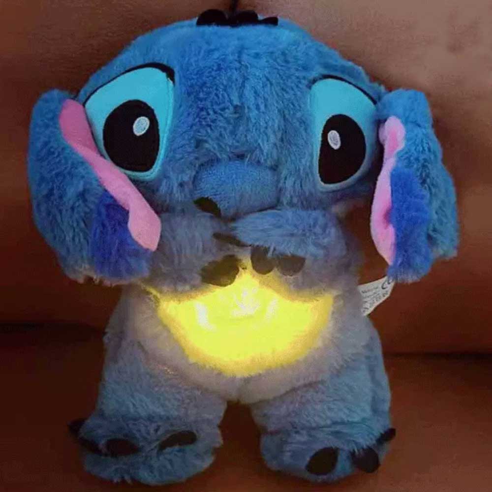 Stitch Breathing Soothing Plush Toy – Musical Anxiety Relief Doll with Calming Light for Sleep & Relaxation