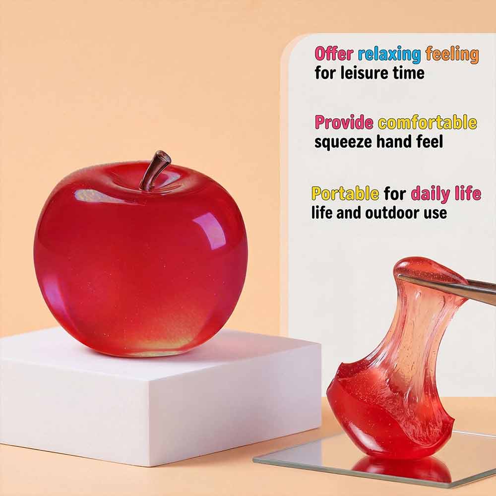Apple Squishy Stress Ball – Red Fruit Fidget Sensory Toy for ADHD Anxiety